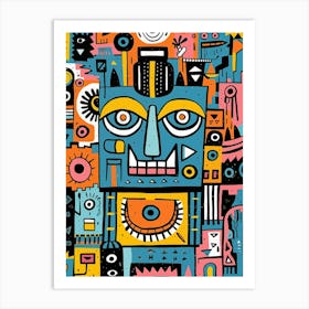 Doodles On City Art Print