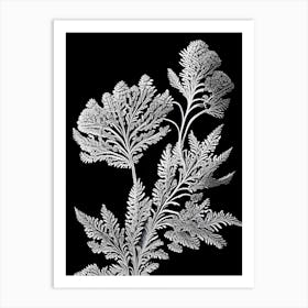 Yarrow Leaf Linocut 2 Art Print