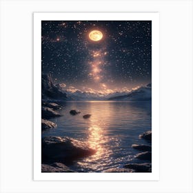 Moonlight Over Water Art Print