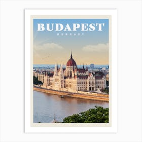 Budapest Hungary Travel Poster Art Print