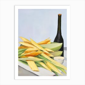 Bamboo Shoots Tablescape vegetable Art Print