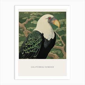 Ohara Koson Inspired Bird Painting California Condor 2 Poster Art Print