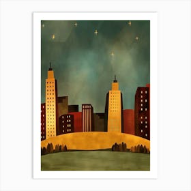 Cityscape Stock Videos & Royalty-Free Footage Art Print