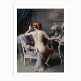 Vanity Portrait of a Woman Painting Art Print