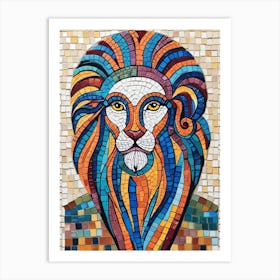 Mosaic Lion 1 Art Print