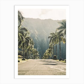 Palm Tree Road Art Print