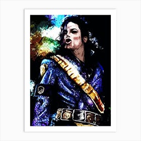 Michael Jackson king of pop music 34 Art Print