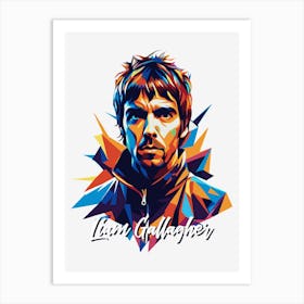 Oasis Liam Gallagher 03 Portrait Music Icon Style WPAP Pop Art Art Print