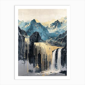 Denali Reflections Marble Elegance Art Print