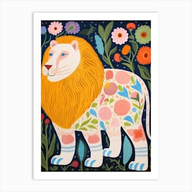 Maximalist Animal Painting Lion 6 Art Print