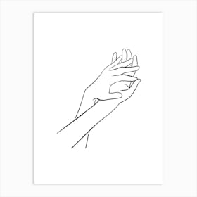 Vector Illustration Of A Pair Of Hands Art Print