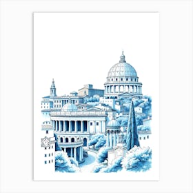 Rome Cityscape 2 Art Print