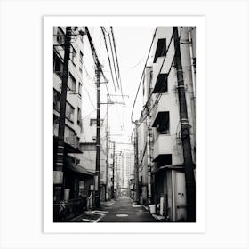 Osaka, Japan, Black And White Old Photo 1 Art Print