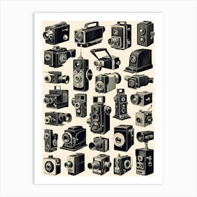 Vintage Cameras 2 Art Print