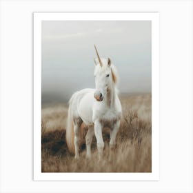 White Unicorn Art Print