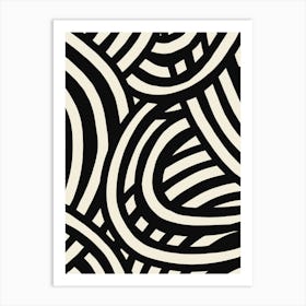 Abstract Black And White Pattern Art Print