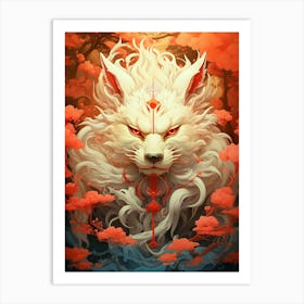 Japanese Wolf Art Print