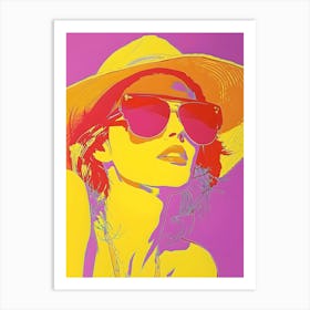 Woman In A Hat 7 Art Print