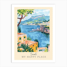 My Happy Place Sorrento 1 Travel Poster Art Print
