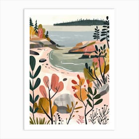 Autumn At The Beach Art Print