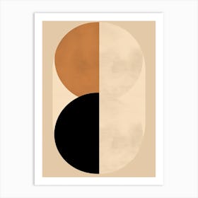 Radiant Rhythms; Beige Mid Century Melodies Art Print