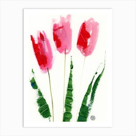 Pink Tulips Art Print