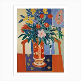 Flowers In A Vase Style Henri Matisse 3 Art Print