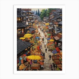 Japanese Street Markets 1 Art Print