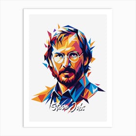 Steve Jobs 03 Portrait WPAP Pop Art Art Print