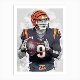 Joe Burrow Cincinnati Bengals Art Print