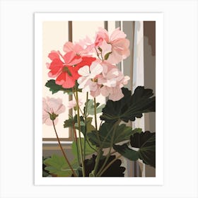 Flower Illustration Geranium 3 Art Print