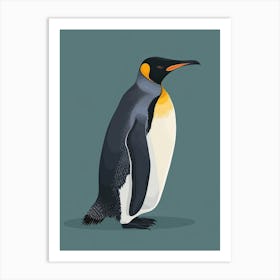 Emperor Penguin Grytviken Minimalist Illustration 2 Art Print