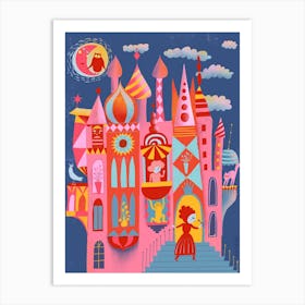 Pink Fairytale Castle Art Print