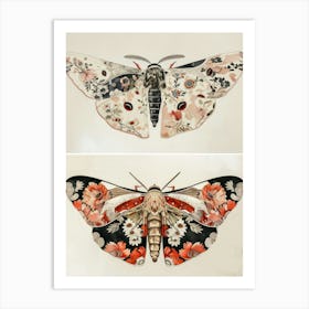 Shimmering Butterflies William Morris Style 9 Art Print