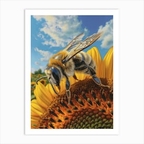 Leafcutter Bee Realism Illustration 8 Art Print