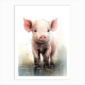 Piglet Watercolor Art Print