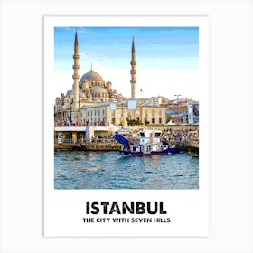 Istanbul, City, Landscape, Cityscape, Art, Wall Print Art Print