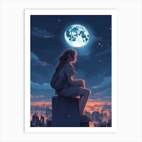 Lofi Girls 8 Art Print