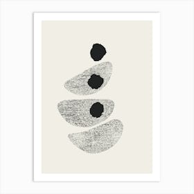 Black And White Drawing minimalism art Art Print