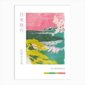 Izu Peninsula Duotone Silkscreen Poster 2 Art Print