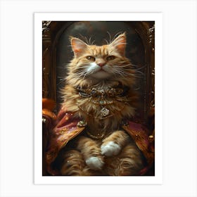 King Cat Art Print