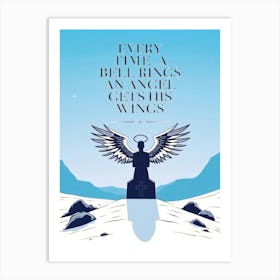 Angel Qoute Illustration 14 Art Print