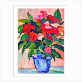 Anthurium  Matisse Style Flower Art Print