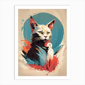 Cat Painting Art Print