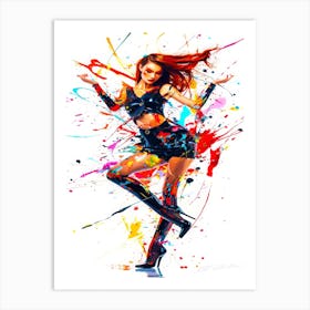 Models Paint - Dancer By Person Art Print