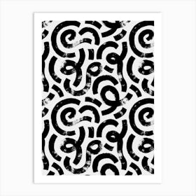 Black And White Seamless Pattern Art Print