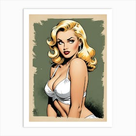 Vintage Pin Up Girl Art Print