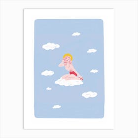 Pinup In The Sky Art Print