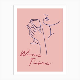 Pink Wine Time Art Print