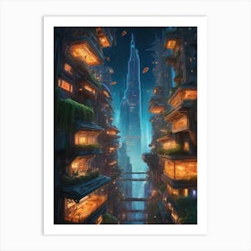 Futuristic City 4 Art Print